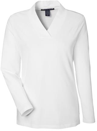 717B2 - Ladies Raleigh Shawl Collar Knit Top