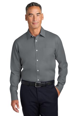 Wrinkle Free Stretch Pinpoint Spread Collar Shirt