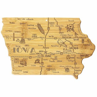 Iowa State Shaped Cutting Board