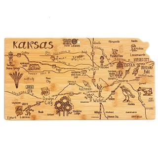 BLK24-20-8132 - Kansas State Shaped Cutting Board