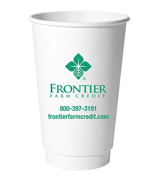FC1-055 - 16 oz. Frontier Farm Credit Paper Cups - Case of 500