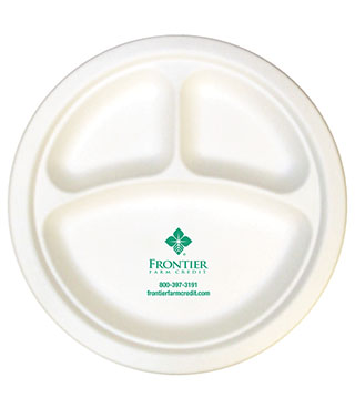 FC1-057 - Frontier Compartment Compostable Plate - Case of 500