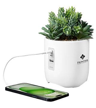 FC1-090 - Faux Succulent with USB Charging Station - Frontier
