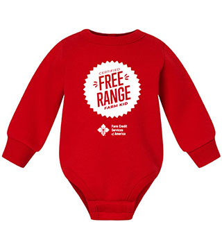 Free Range Farm Stamp Infant Fleece Bodysuit