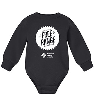 FC1-3421-DTFRFS - Free Range Farm Stamp Infant Fleece Bodysuit