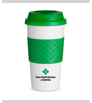 Color Banded Coffee Cup