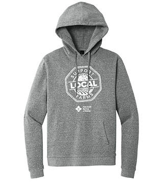 Support Local Farms Fleece Pullover Hoodie