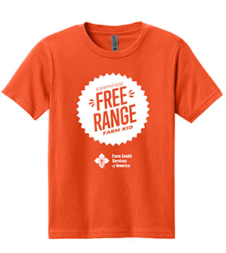 Free Range Farm Stamp Youth Cotton Tee
