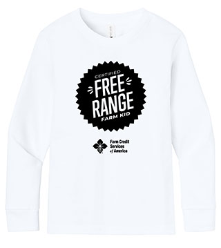 Free Range Farm Stamp Youth Long Sleeve Tee