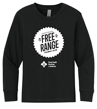 FC1-NL3311-DTFRFS - Free Range Farm Stamp Youth Long Sleeve Tee