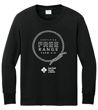 FC1-PC54YLS-DTFRFR - Free Range Farm Rope Youth Long Sleeve Tee