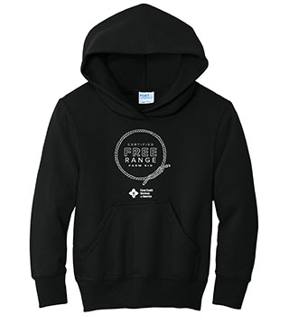 FC1-PC78YH-DTFRFR - Free Range Farm Rope Youth Pullover Hooded Sweatshirt
