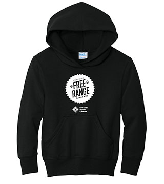 FC1-PC78YH-DTFRFS - Free Range Farm Stamp Youth Pullover Hooded Sweatshirt