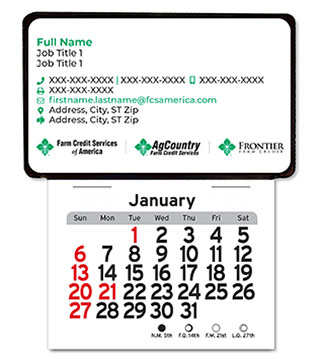 FC1-V7859 - 2026 Adhesive Business Card Holder w/Calendar