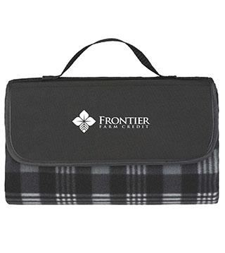 BLK26-SM-7700 - 52x49in Park Fleece Cozy Picnic Blanket