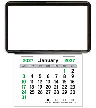 FC3-V7859 - 2027 Adhesive Business Card Holder w/Calendar