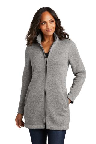 Ladies Arc Sweater Fleece Long Jacket