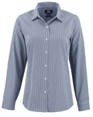 Ladies' Skyline Epic Confidence Recycled Gingham Long Sleeve Dress Shirt