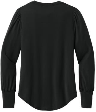 Ladies Stretch Jersey Long Sleeve Blouson Top