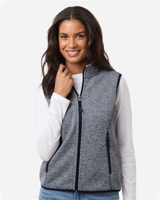 Ladies Jasper Jacquard Fleece Vest