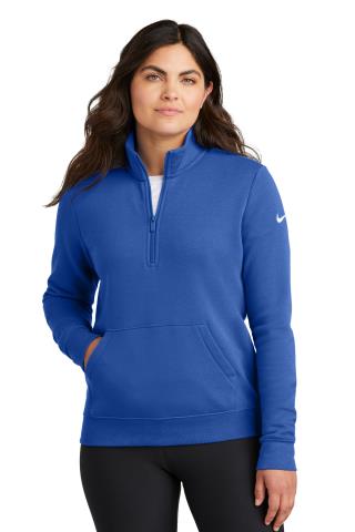 Ladies Club Fleece Sleeve Swoosh 1/2-Zip