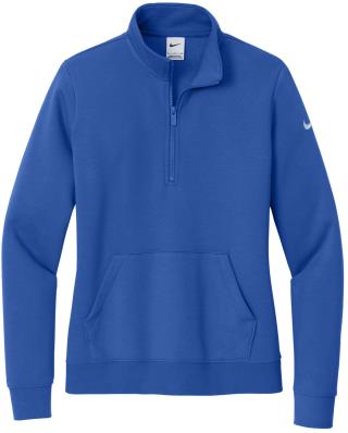 NKDX6720 - Ladies Club Fleece Sleeve Swoosh 1/2-Zip