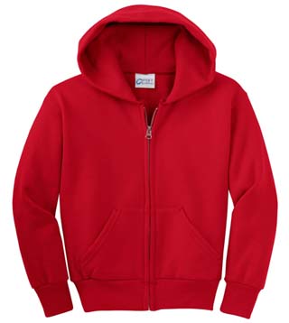 Youth Full Zip Hooded Sweatshirt