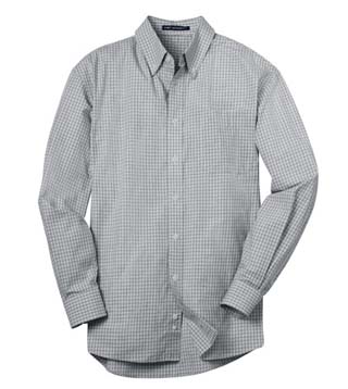 Plaid Pattern Easy Care Shirt