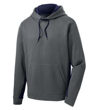 Fleece Colorblock Hooded Pullover